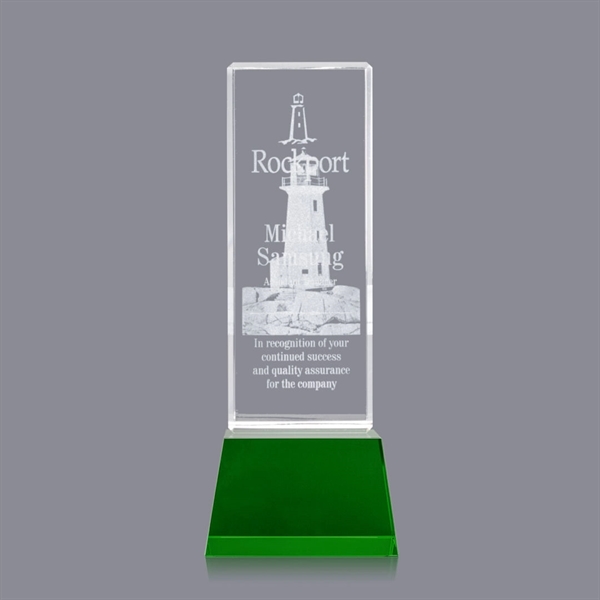 Robson 3D Award on Base - Green - Image 3