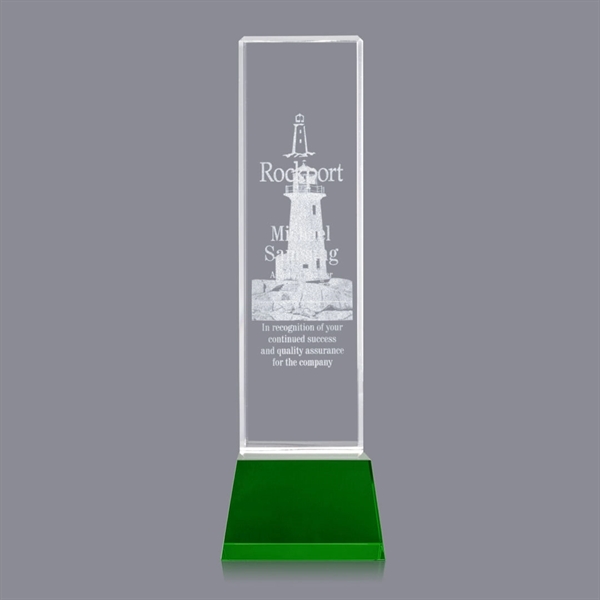 Robson 3D Award on Base - Green - Image 4