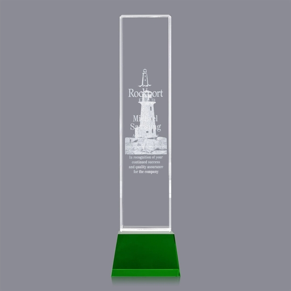 Robson 3D Award on Base - Green - Image 5