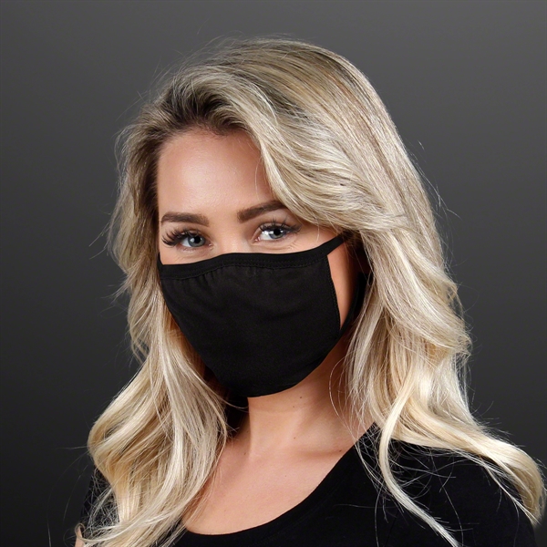 Black Cloth Medium Reusable Face mask - Image 1