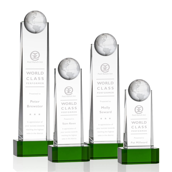 Sherbourne Globe Award on Base - Green - Image 1