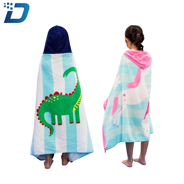 Children Hooded Cloak Beach Towel - Image 2