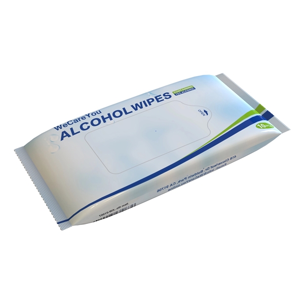 Antibacterial 75% Alcohol Wipes 10pcs A Bag custom Label Opt - Image 3