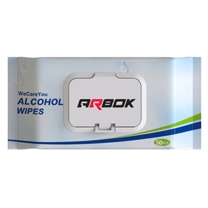 Antibacterial 75% Alcohol Wipes 50pcs A Bag custom Label Opt