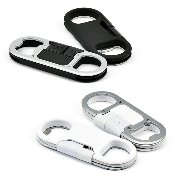 Beer Bottle Opener Keychain Data Cable USB Charging Cable  - Image 4