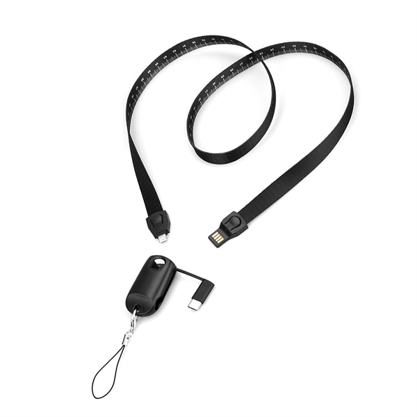 3 in 1 Lanyard Charging Data Cable Or Charging Cable - Image 2