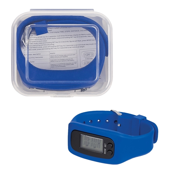 Boxed digital LCD watch (Pedometer watch)