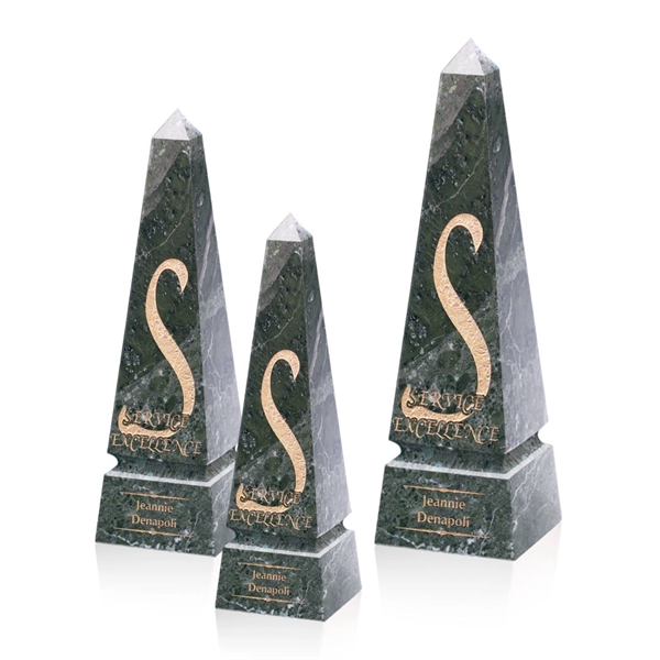 Groove Marble Obelisk Award - Green - Image 1