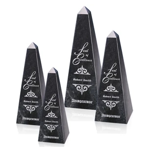 Marble Obelisk Award - Black