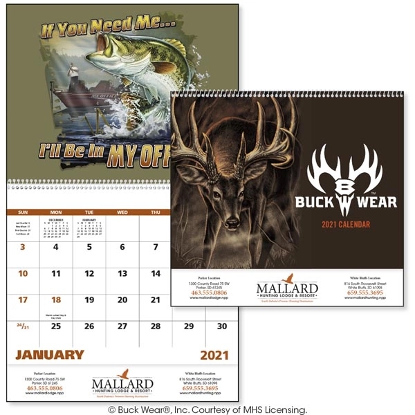 Buck Wear® Spiral 2022 Calendar - Image 1