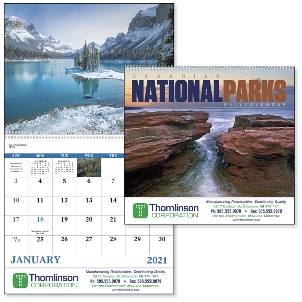 Canadian National Parks Spiral 2022 Calendar - Image 1