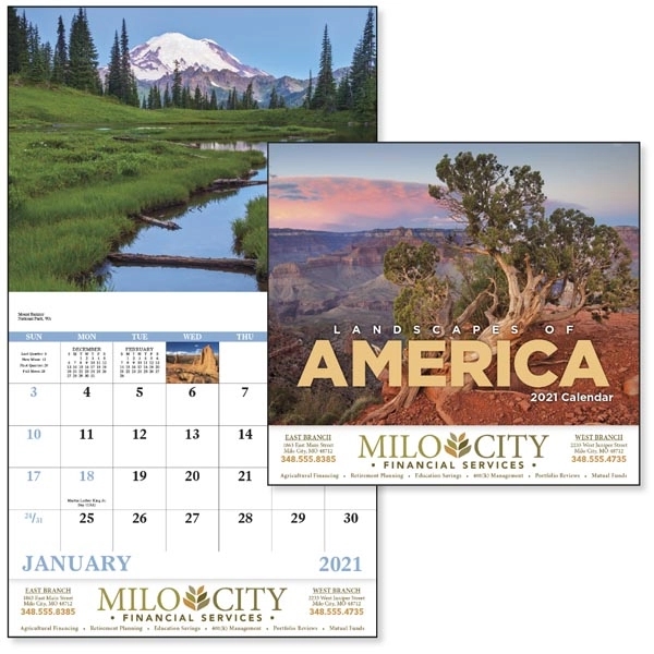 Stapled Landscapes of America Scenic Appointment Calendar - Image 1