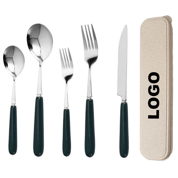 6pcs Set Ceramic Stainless Steel Cutlery       - Image 1