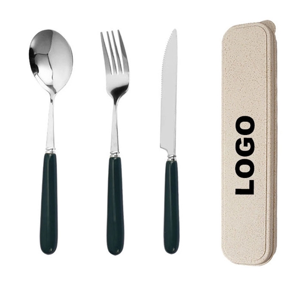4pcs Set Ceramic Stainless Steel Cutlery       - Image 1