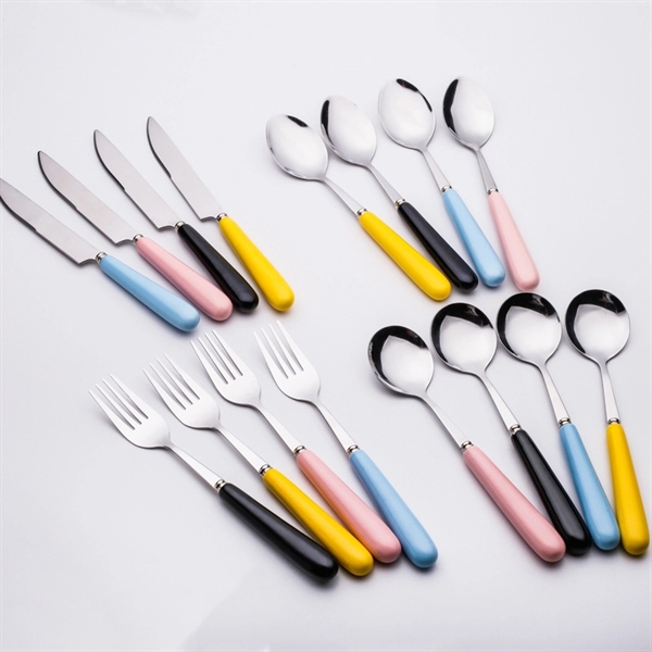 4pcs Set Ceramic Stainless Steel Cutlery       - Image 2
