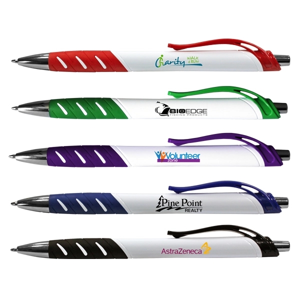 White Allure Grip Pen - Image 8