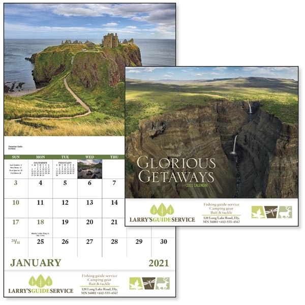 Stapled Glorious Getaways Scenic 2022 Appointment Calendar - Image 1
