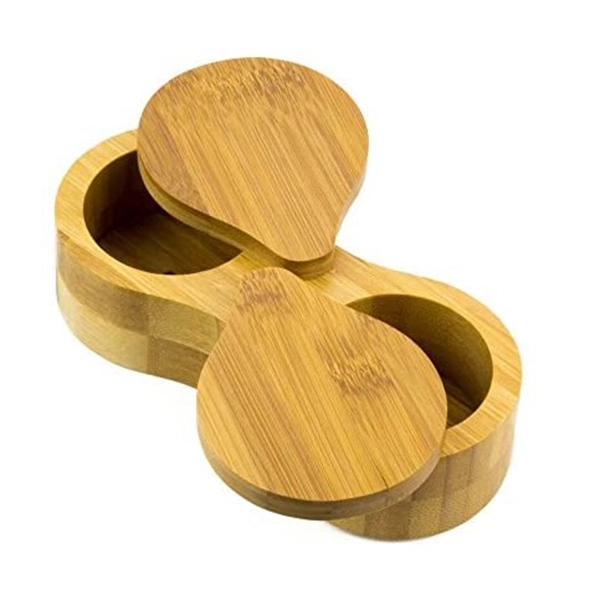 Bamboo Double Round Spice Box - Image 3