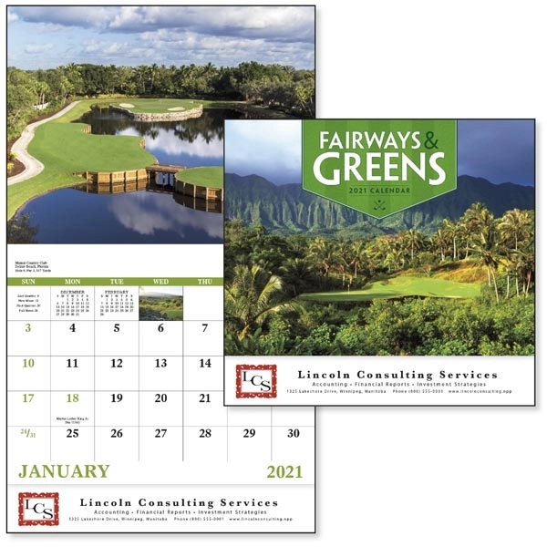 Stapled Fairways & Greens Lifestyle Appointment Calendar - Image 1