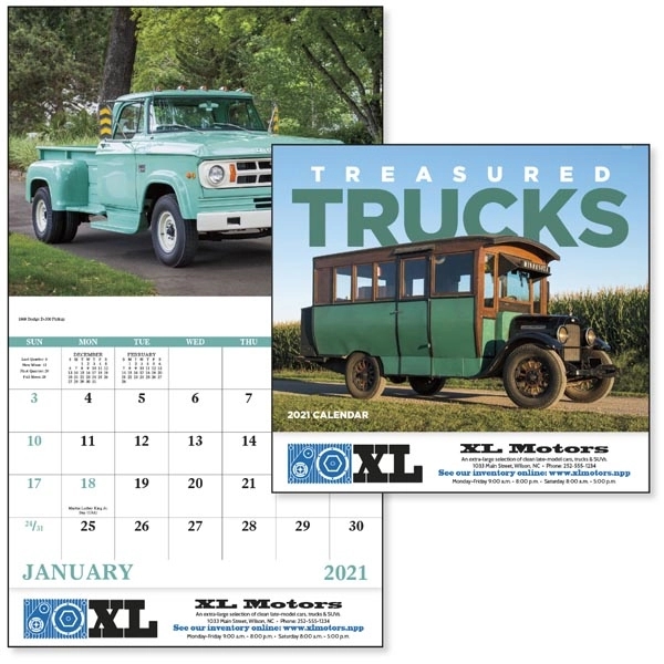Stapled Treasured Trucks Vehicle 2022 Appointment Calendar - Image 1