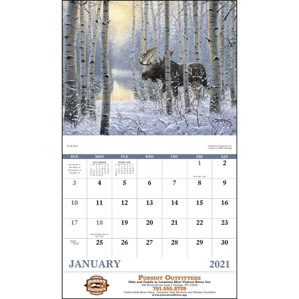 Stapled Wildlife Canvas 2022 Appointment Calendar - Image 17