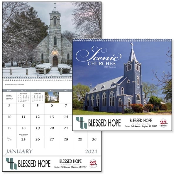 Spiral Churches Scenic 2022 Appointment Calendar - Image 1