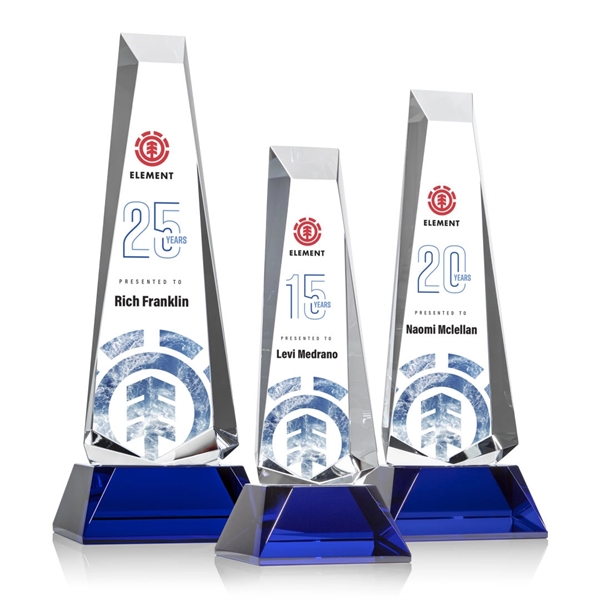 Rustern Obelisk Award on Base - VividPrint™/Blue - Image 1