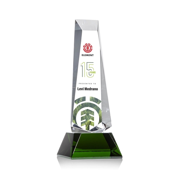 Rustern Obelisk Award on Base - VividPrint™/Green - Image 2