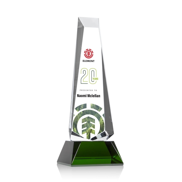 Rustern Obelisk Award on Base - VividPrint™/Green - Image 3