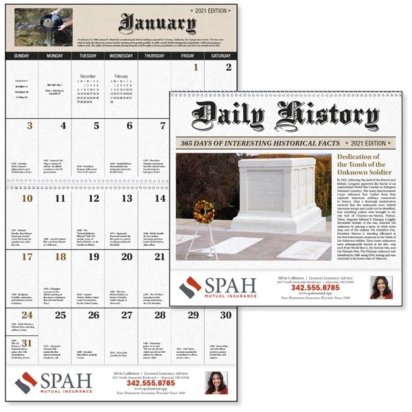 Daily History 2022 Calendar - Image 1