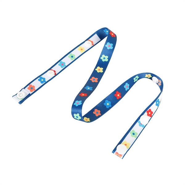 3/4" Full Color Face Mask Lanyard w/ Snap Button Adjustable - Image 6