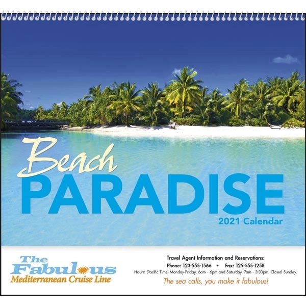 Beach Paradise 2022 Calendar- Stapled - Image 16
