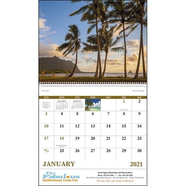 Beach Paradise 2022 Calendar- Stapled - Image 17