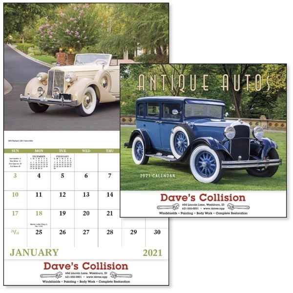 Stapled Antique Autos Vehicle 2022 Appointment Calendar - Image 1