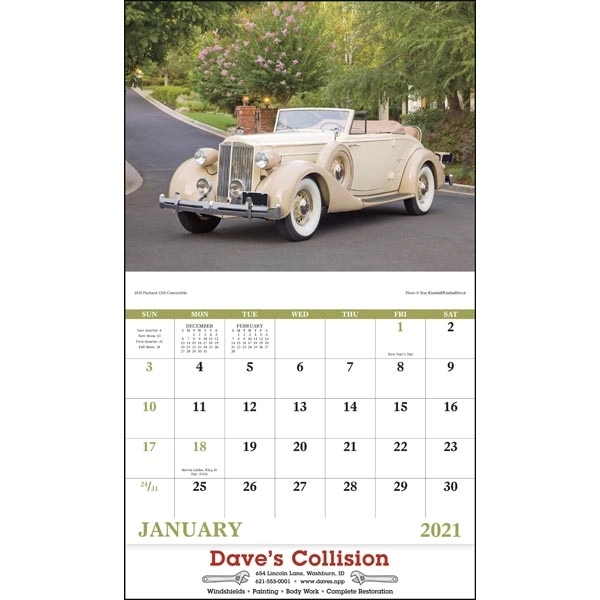 Stapled Antique Autos Vehicle 2022 Appointment Calendar - Image 17