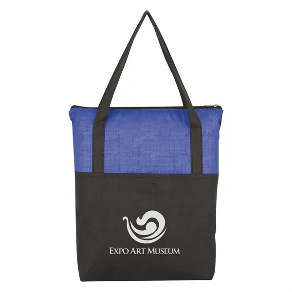 Crosshatch Non-Woven Zippered Tote Bag - Image 22