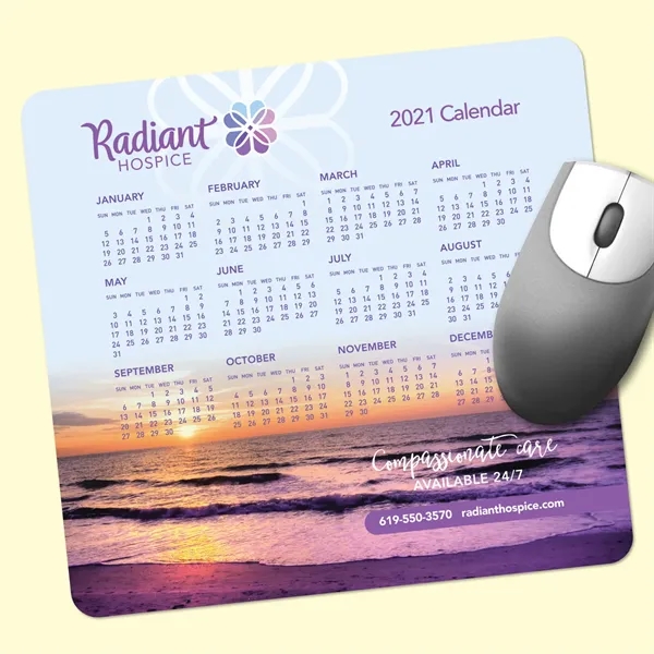 Origin'L Fabric®7.5x8x1/4 Antimicrobial Calendar Mouse Pad - Image 1