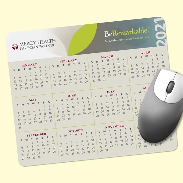Origin'L Fabric ®8x9.5x1/4 Antimicrobial Calendar Mouse Pad - Image 1