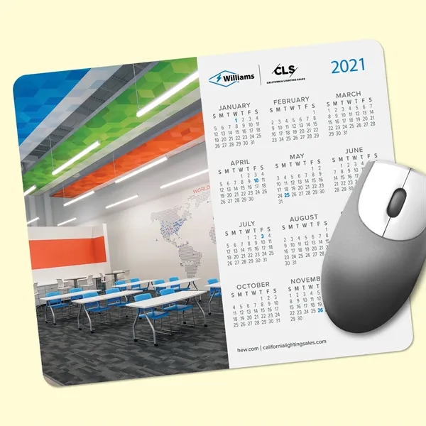Vynex®DuraTec®8"x9.5"x1/16" Hard Surface Calendar Mouse Pad - Image 1
