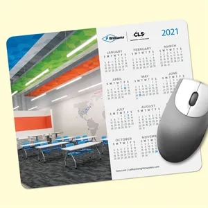 Vynex®DuraTec®8"x9.5"x1/16" Hard Surface Calendar Mouse Pad