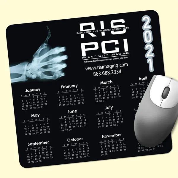 Barely There™7.5"x8"x.020" Ultra Thin Calendar Mouse Pad - Image 1