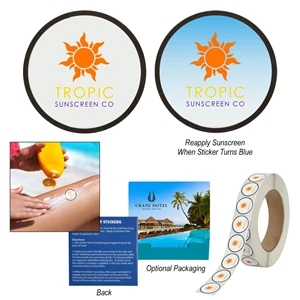 Sunburn Alert Circle Sticker