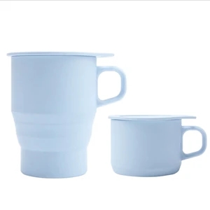 Sillicon Mug/cup Foldable With Straw