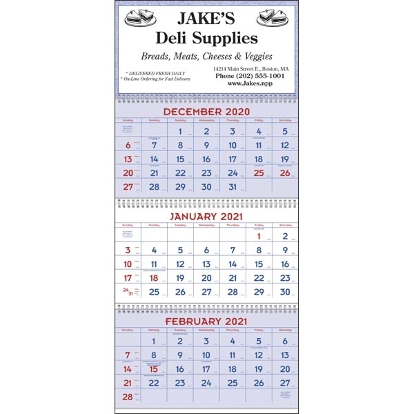 Commercial Planners 2022 Calendar - Red & Blue - Image 1