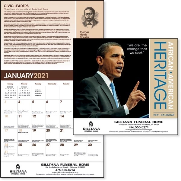 African-American Heritage Barack Obama 2022  Calendar - Image 1