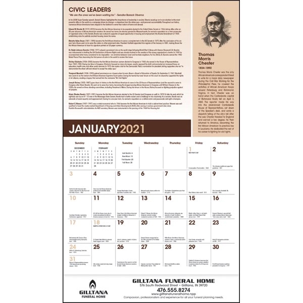 African-American Heritage Barack Obama 2022  Calendar - Image 16