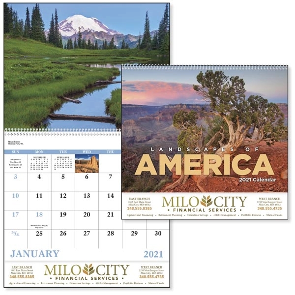 Spiral Landscapes of America Scenic Appointment Calendar - Image 1