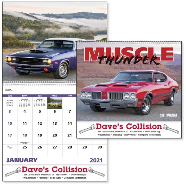 Spiral Muscle Thunder Vehicle Appointment Calendar - Image 1