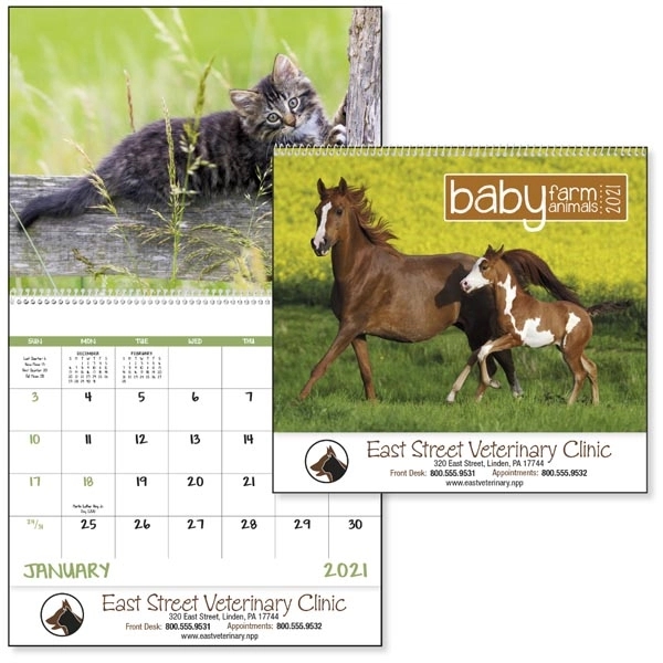 Spiral Baby Farm Animals Lifestyle 2022 Appointment Calendar - Image 1