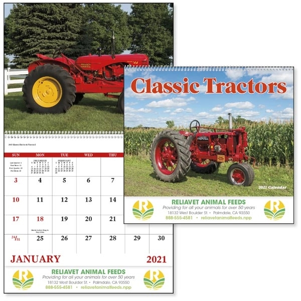 Spiral Classic Tractors 2022 Calendar - Image 1